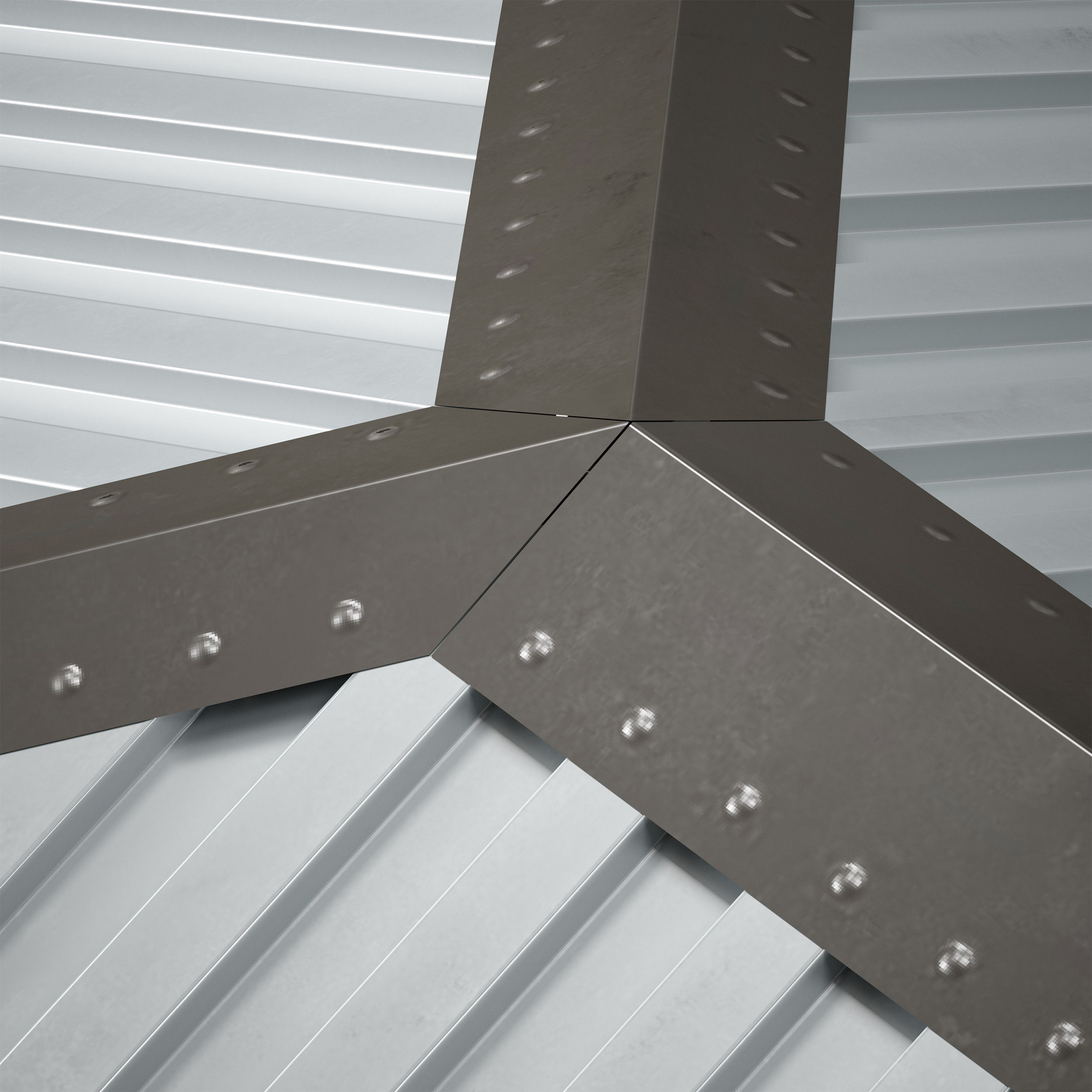 Metal Canopy Gazebo Roof 3D model_14