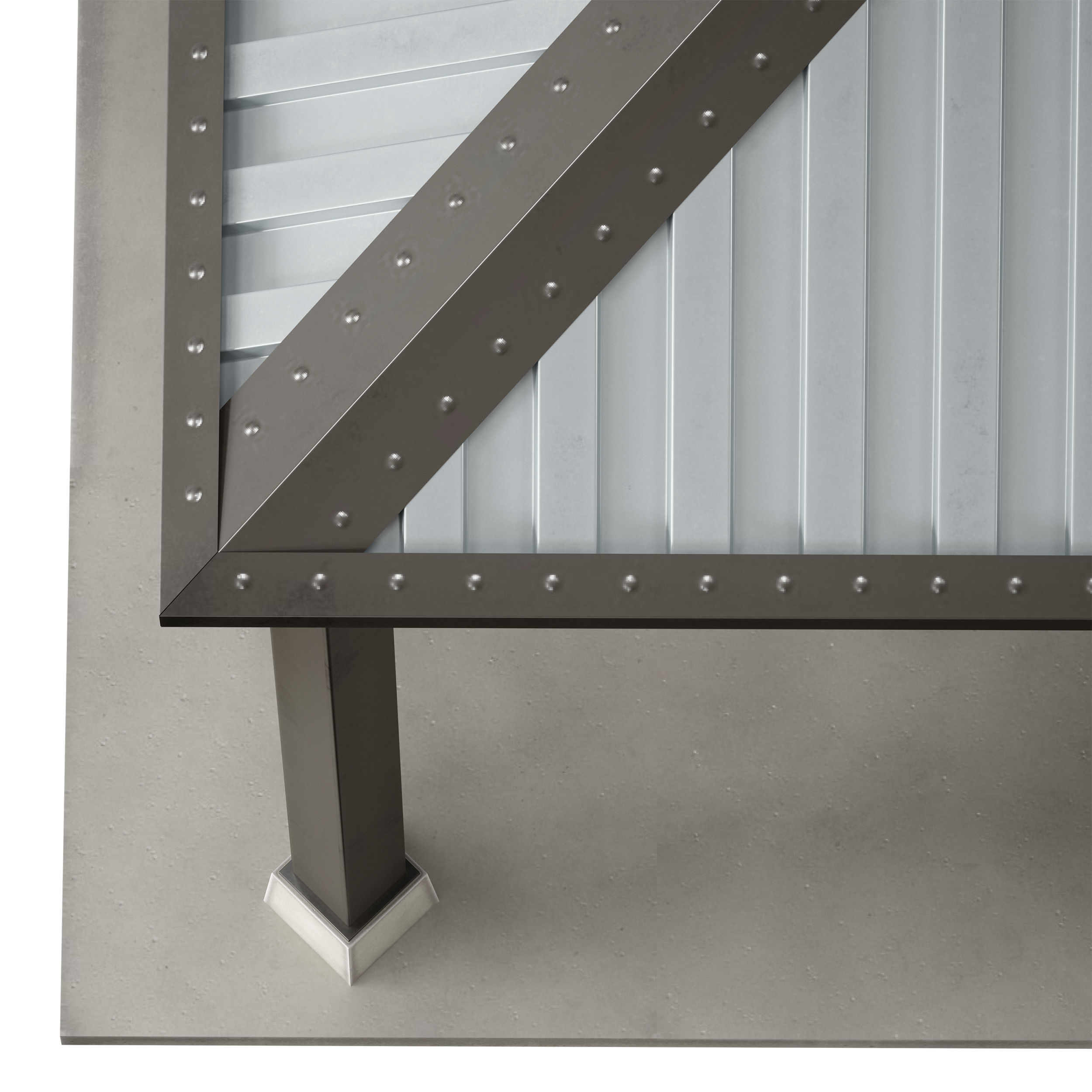 Metal Canopy Gazebo Roof 3D model_11