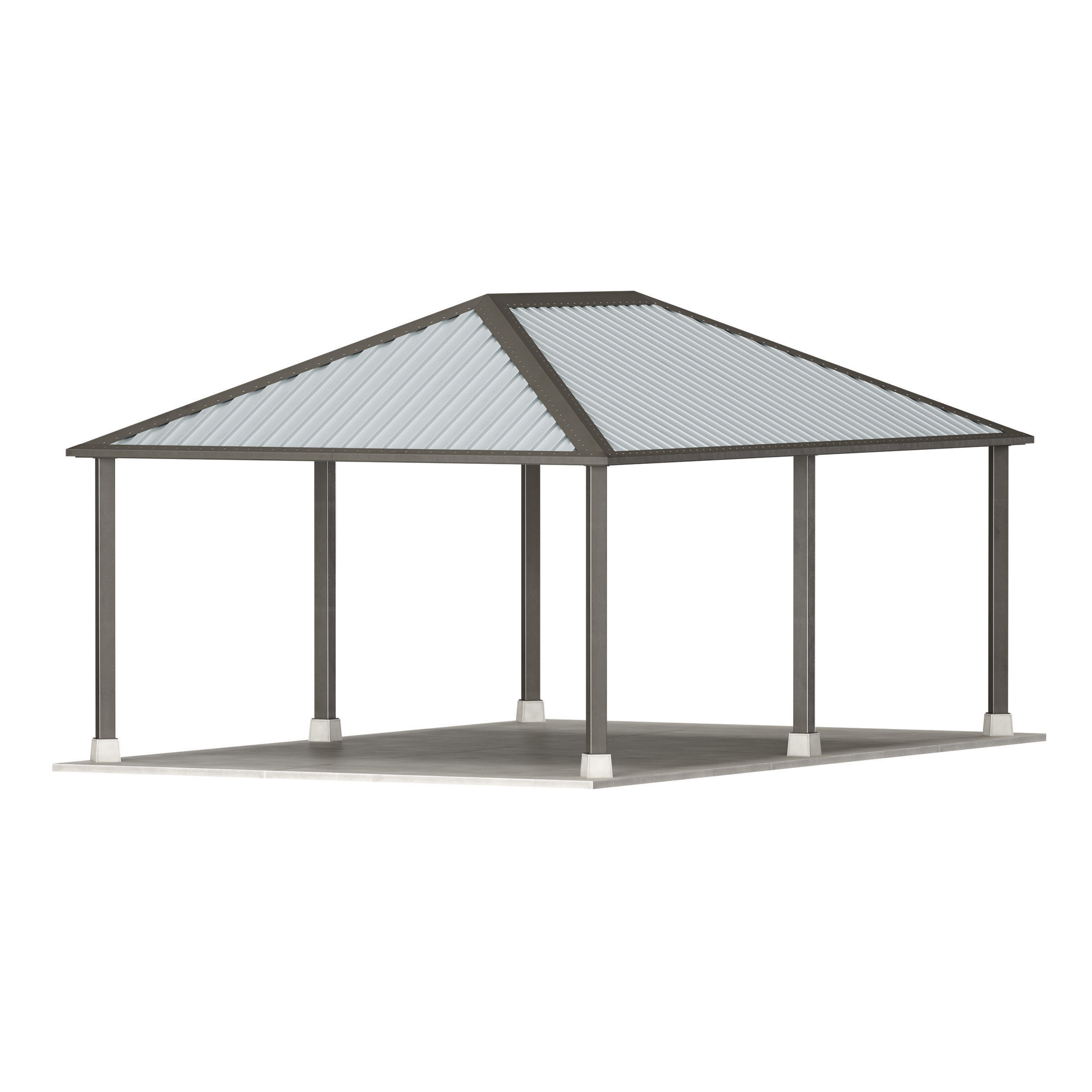 Metal Canopy Gazebo Roof 3D model_2