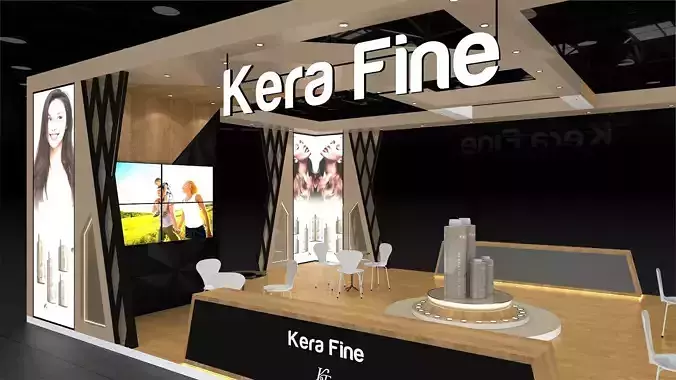 Exhibition Stand Stall 4 Side Open 7X11-Vray 3D model
