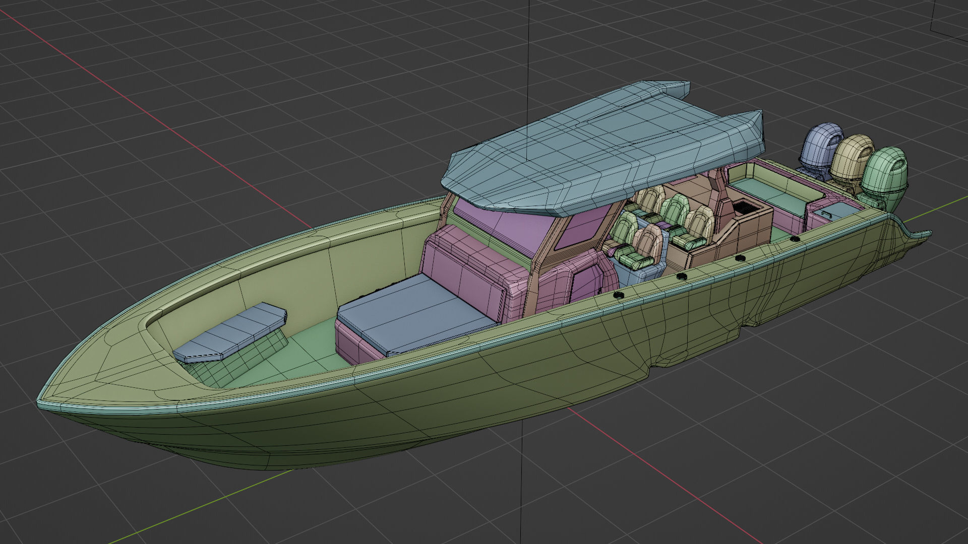 Sport Fishing Boat 3D model_2