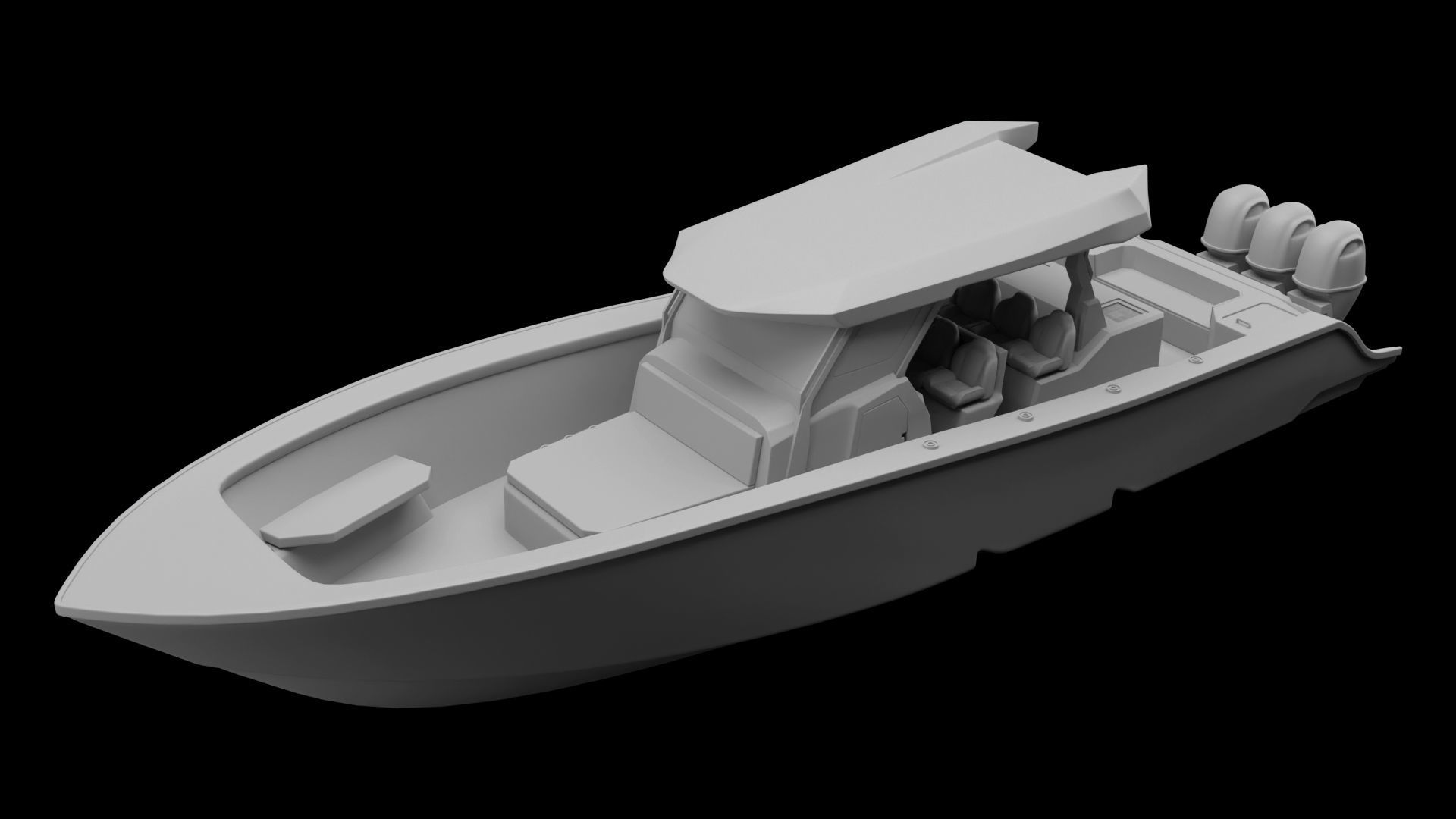 Sport Fishing Boat 3D model_1