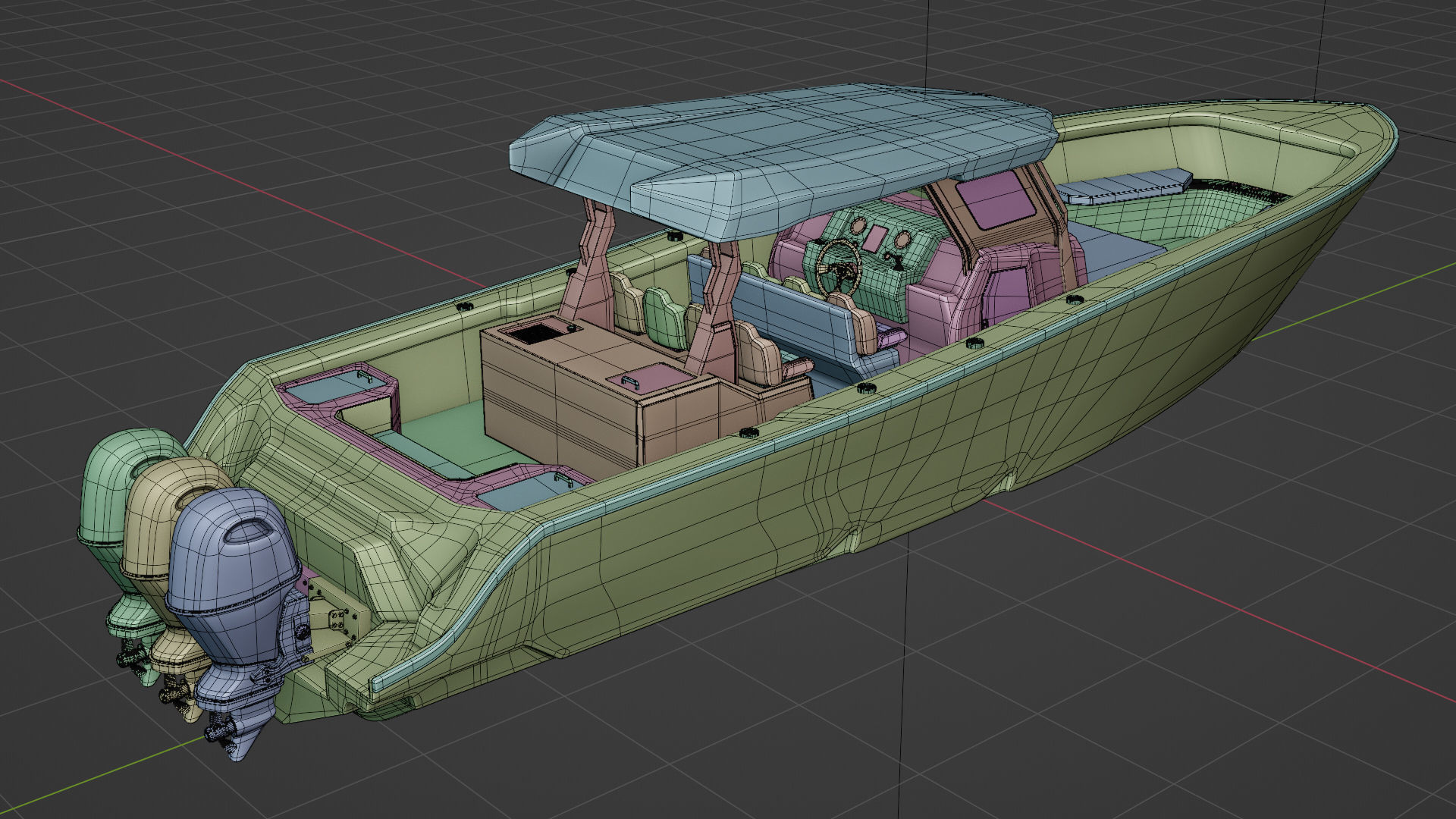 Sport Fishing Boat 3D model_3