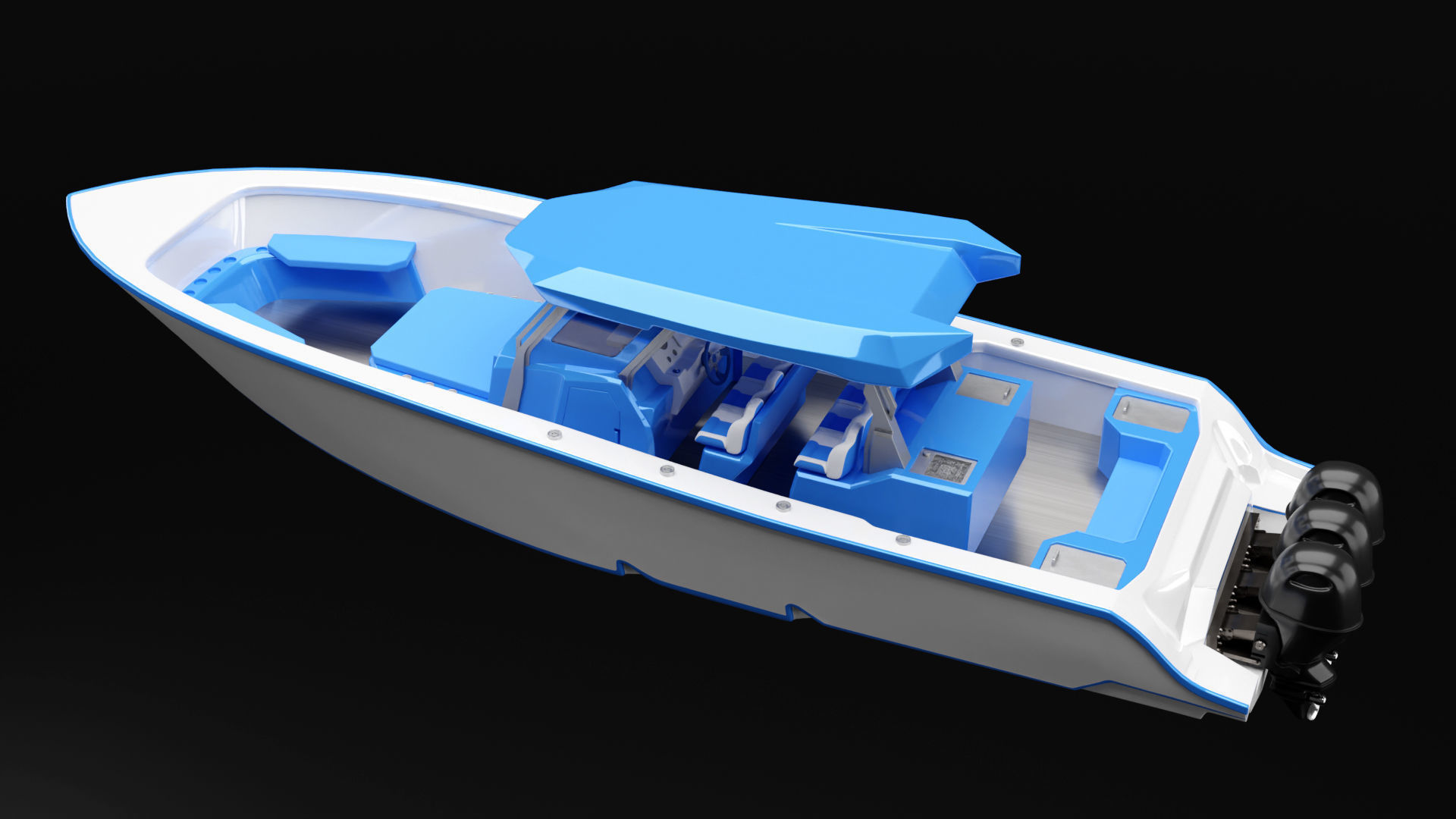 Sport Fishing Boat 3D model_4