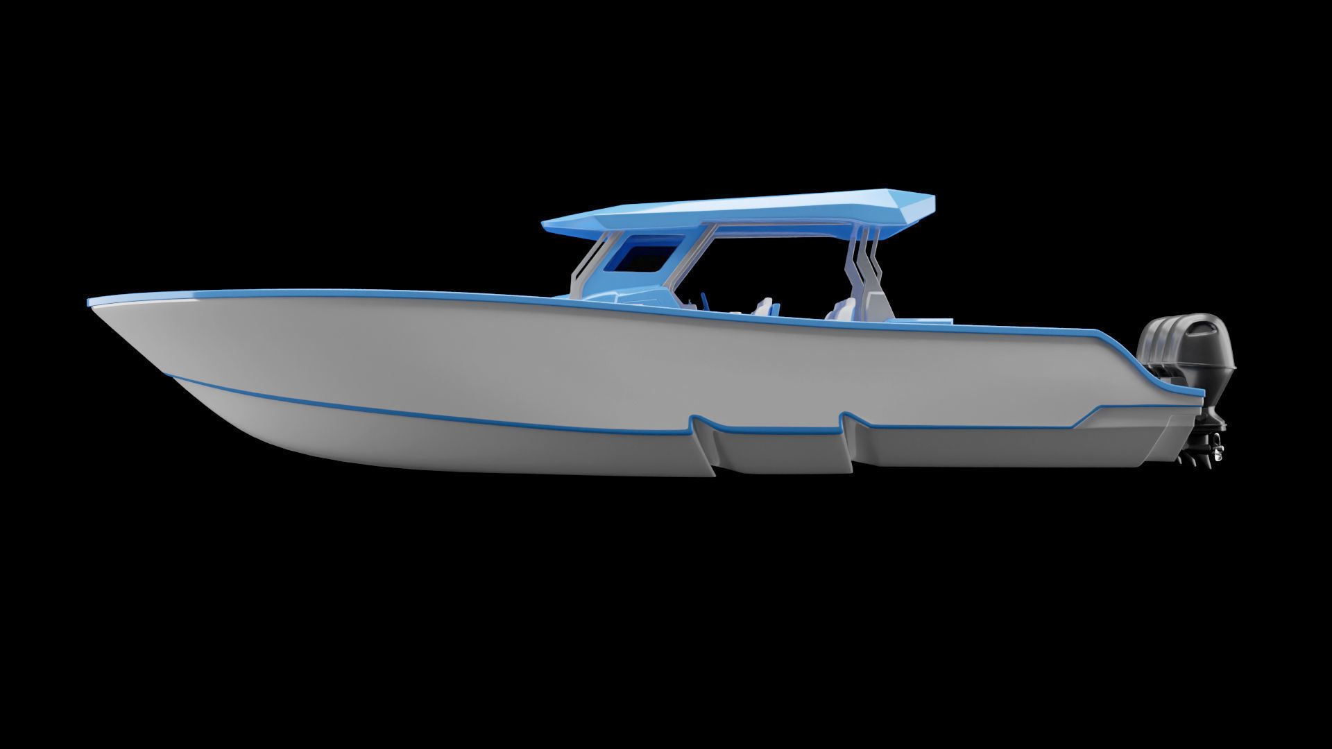 Sport Fishing Boat 3D model_6