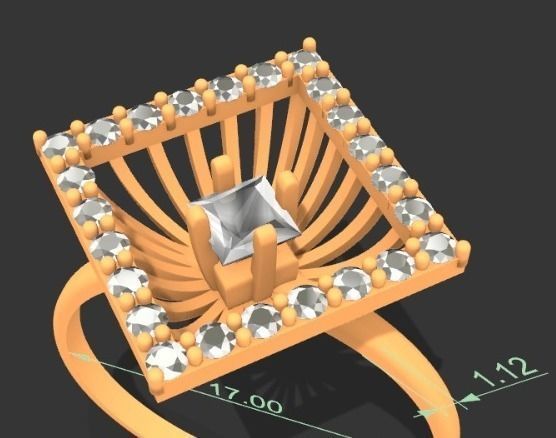 Diamond Ring model 3D print model_1