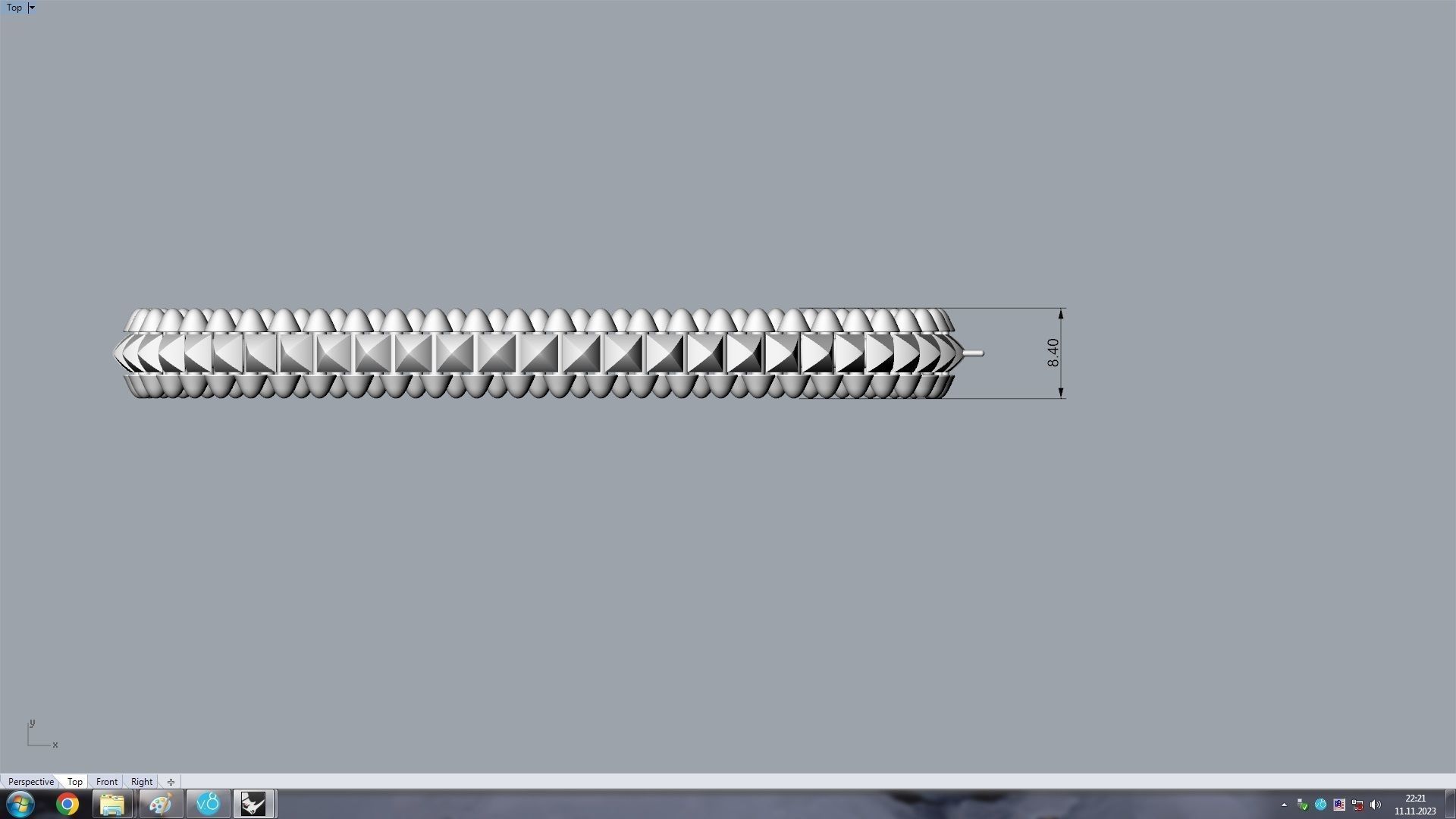 Clash Bracelet Wrist Measurment 200 mm 3D print model_19