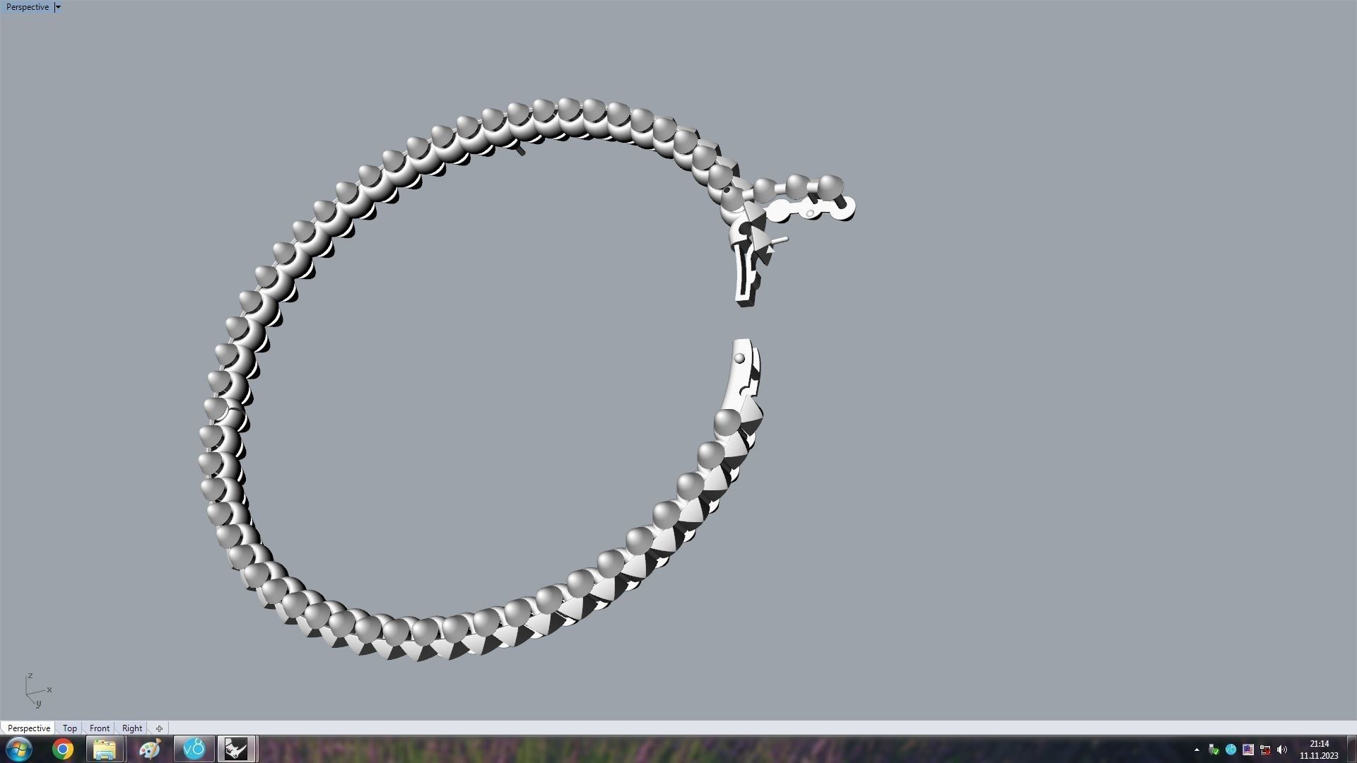 Clash Bracelet Wrist Measurment 200 mm 3D print model_20