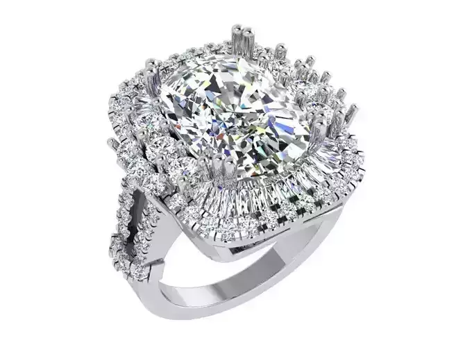 Cushion Double Halo Ring 4166