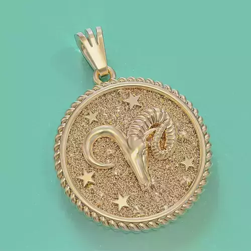 Horoscope Aries pendant 3D print model