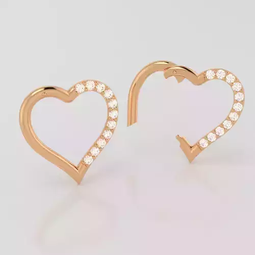 Heart ear piercing model