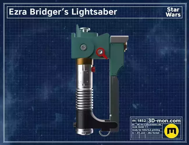 Ezra Bridgers Lightsaber Blaster - Star Wars 3D print model