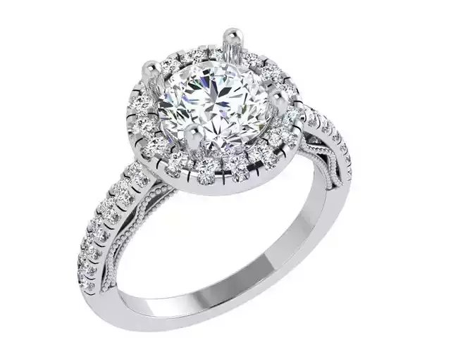 Round Halo Ring 4174