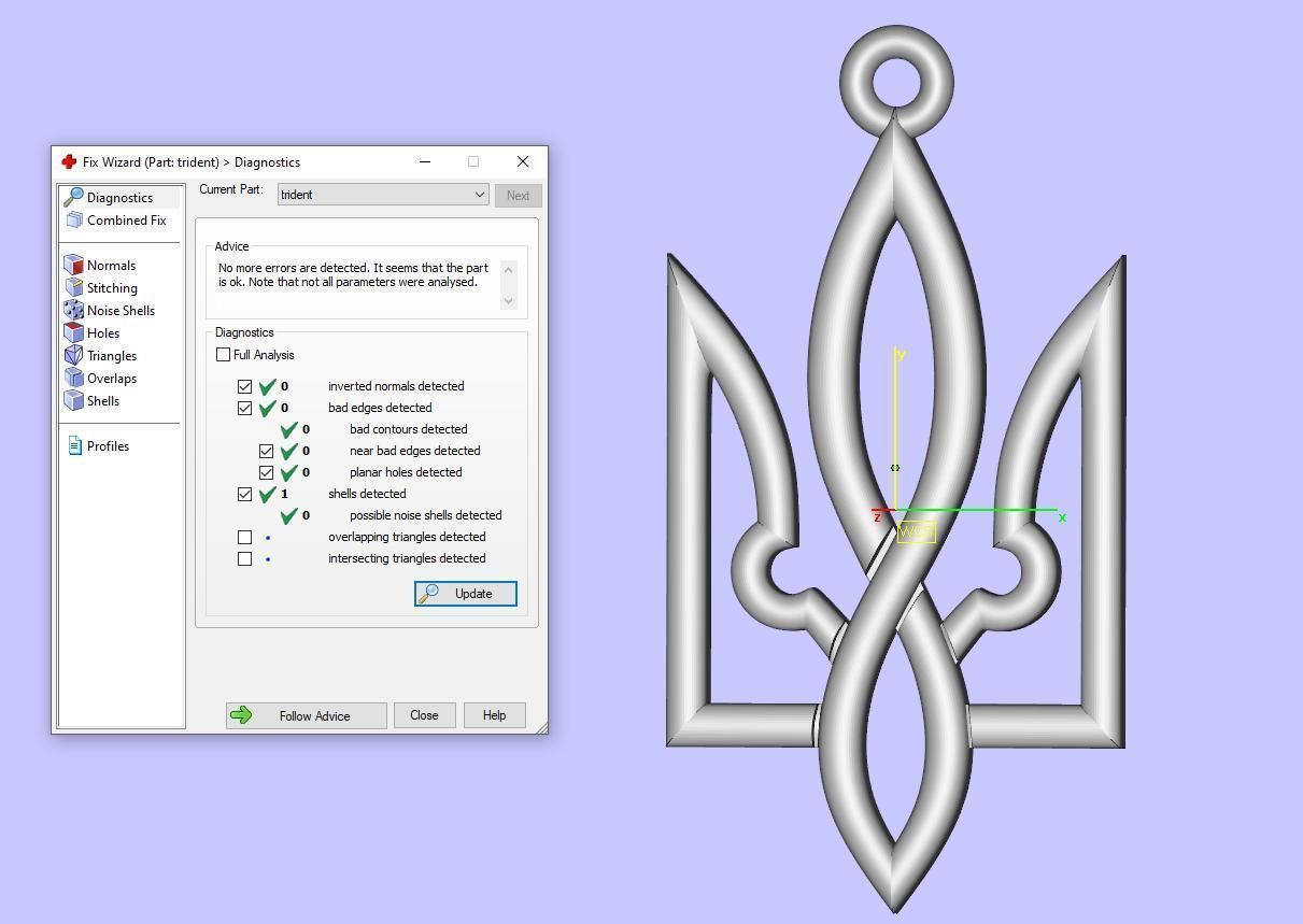 Ukrainian Trident 3D print model_21
