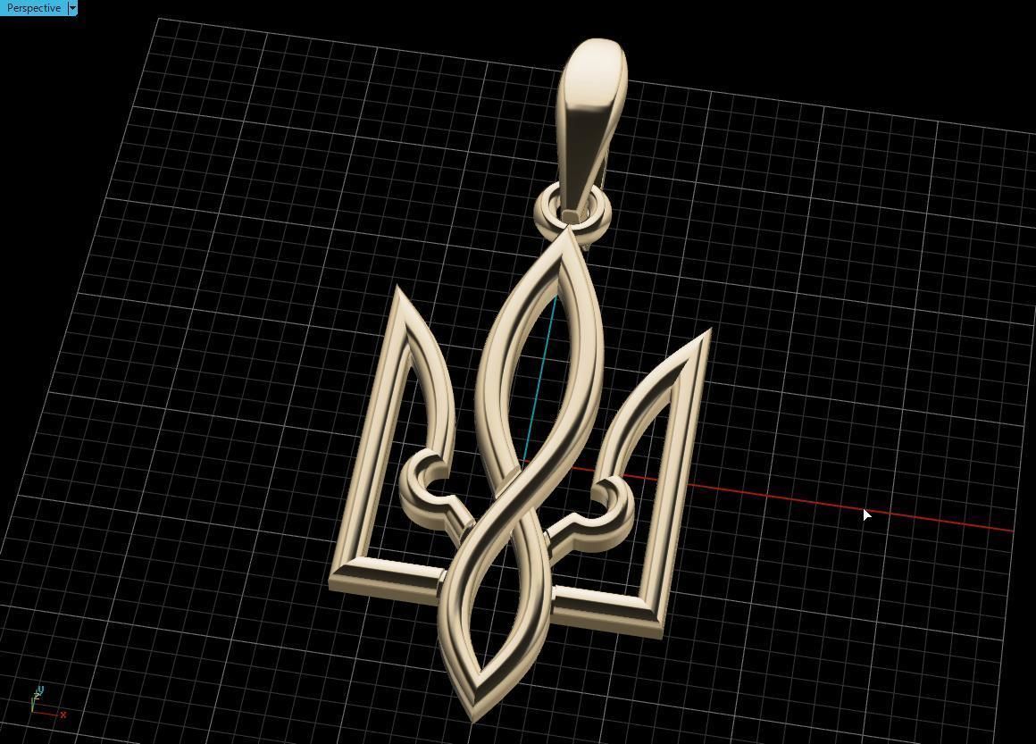 Ukrainian Trident 3D print model_3