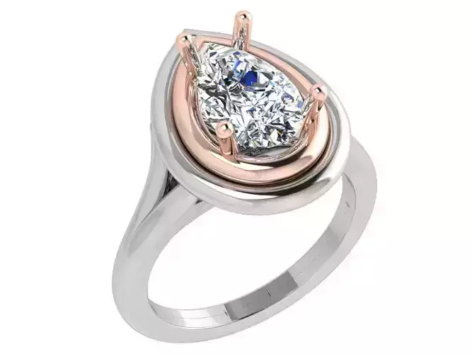 Pear Cut Diamond Ring 4180