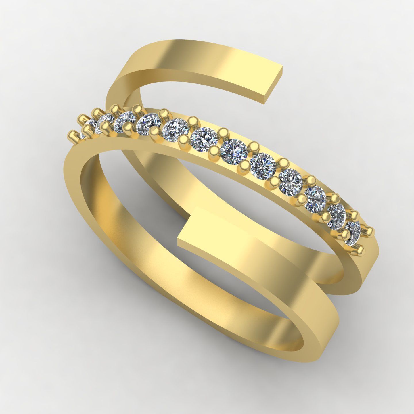 Twisted rings  3D print model_7