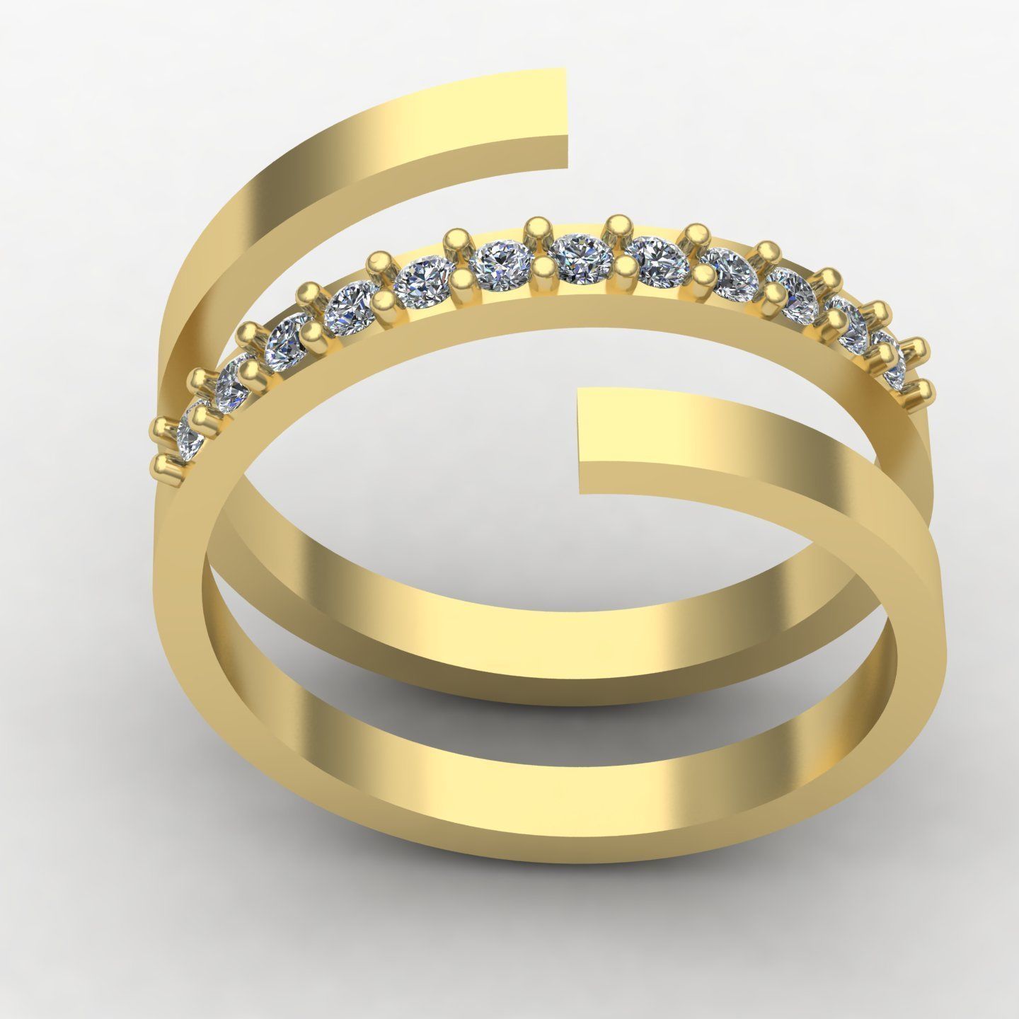 Twisted rings  3D print model_2