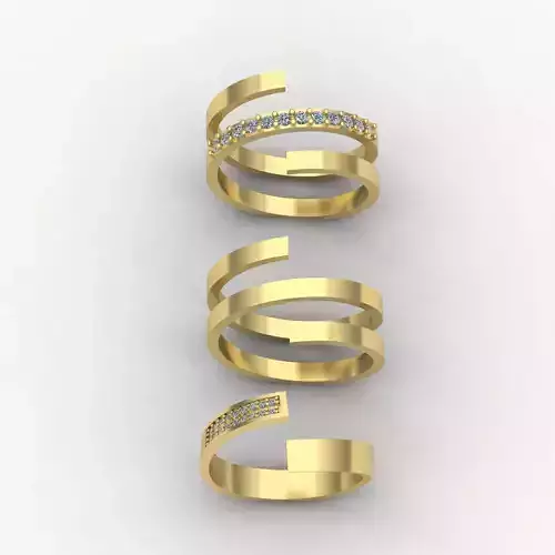 Twisted rings  3D print model