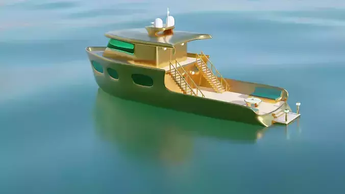 Golden yacht