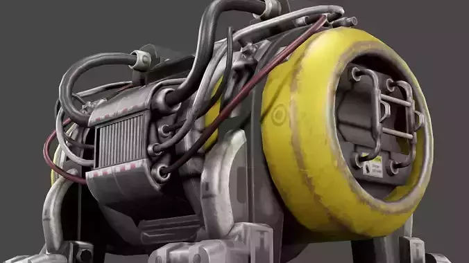 Sci FI Motor 3D Model 