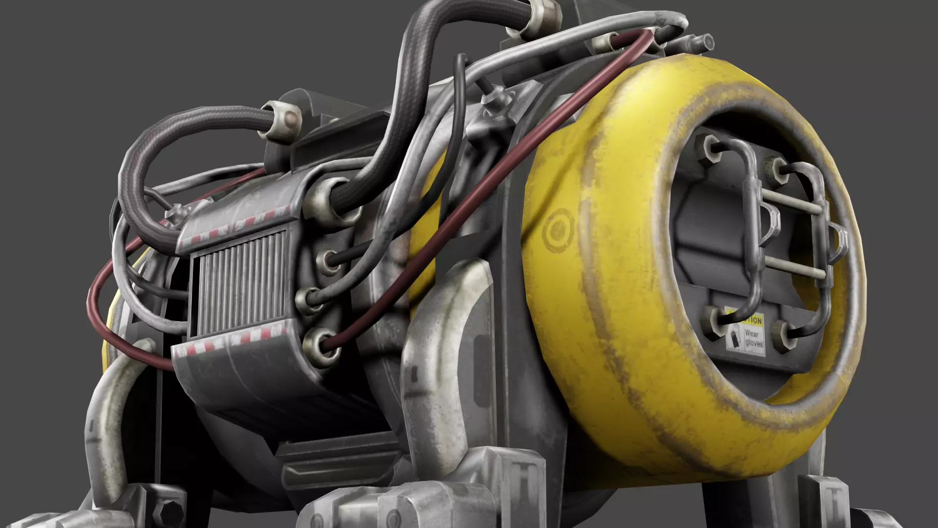 Sci FI Motor 3D Model  Low-poly 3D model_0