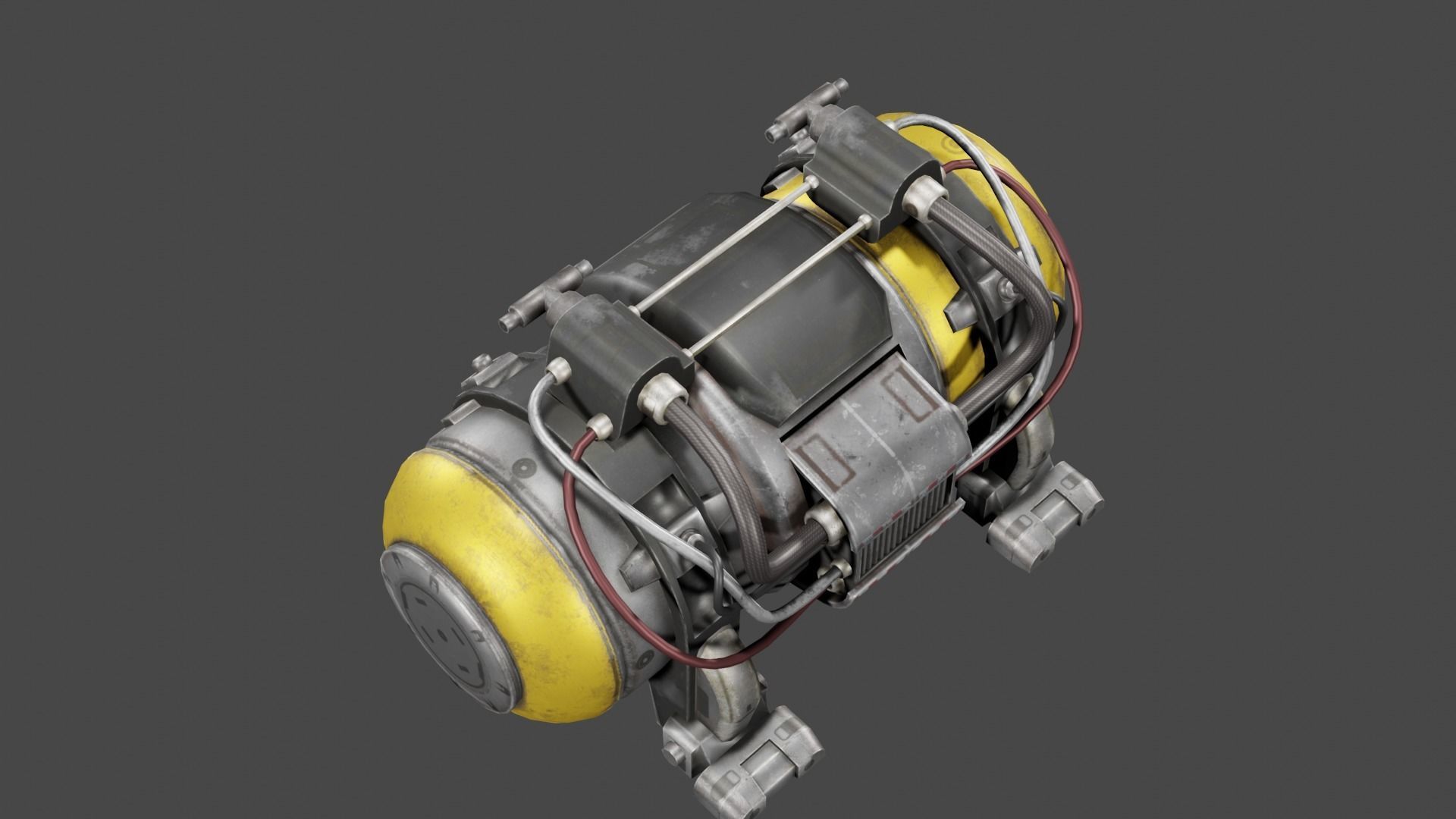 Sci FI Motor 3D Model  Low-poly 3D model_3