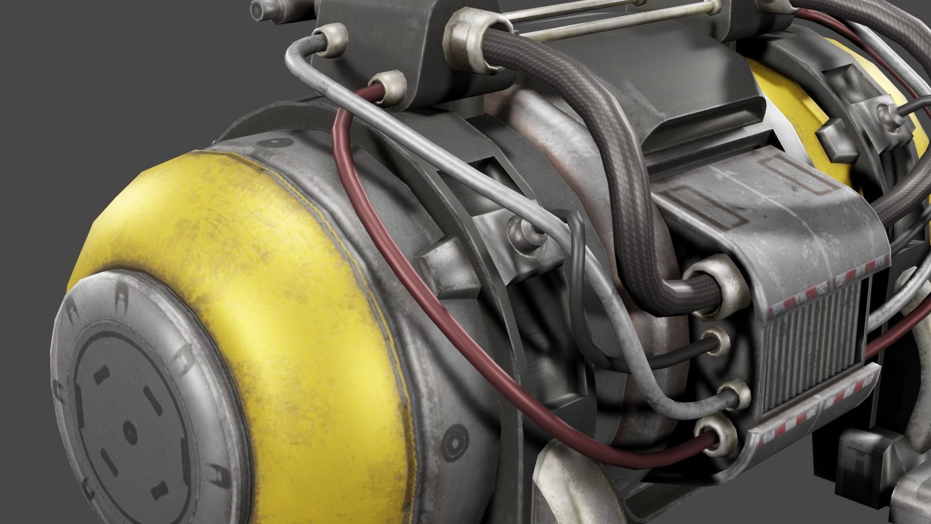 Sci FI Motor 3D Model  Low-poly 3D model_6