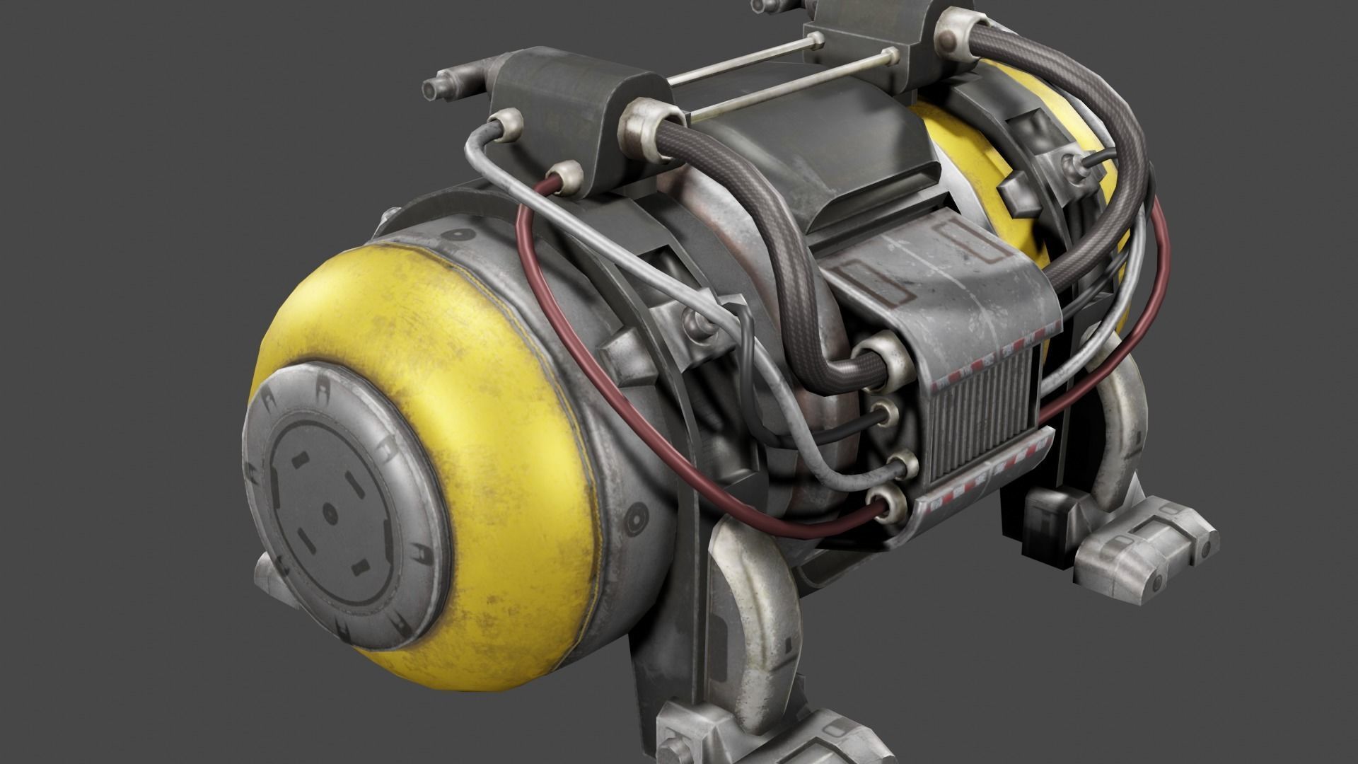 Sci FI Motor 3D Model  Low-poly 3D model_11