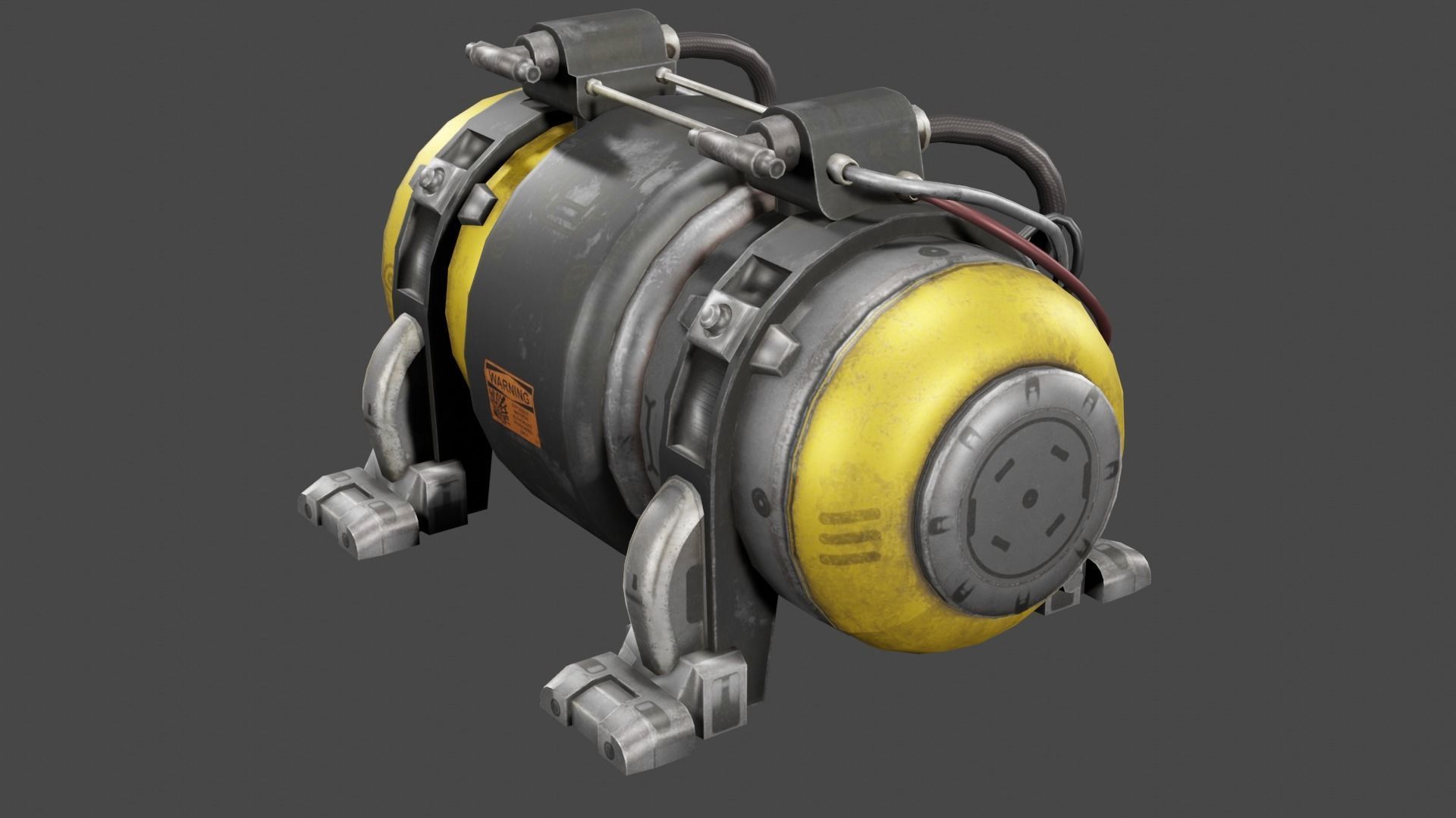 Sci FI Motor 3D Model  Low-poly 3D model_19