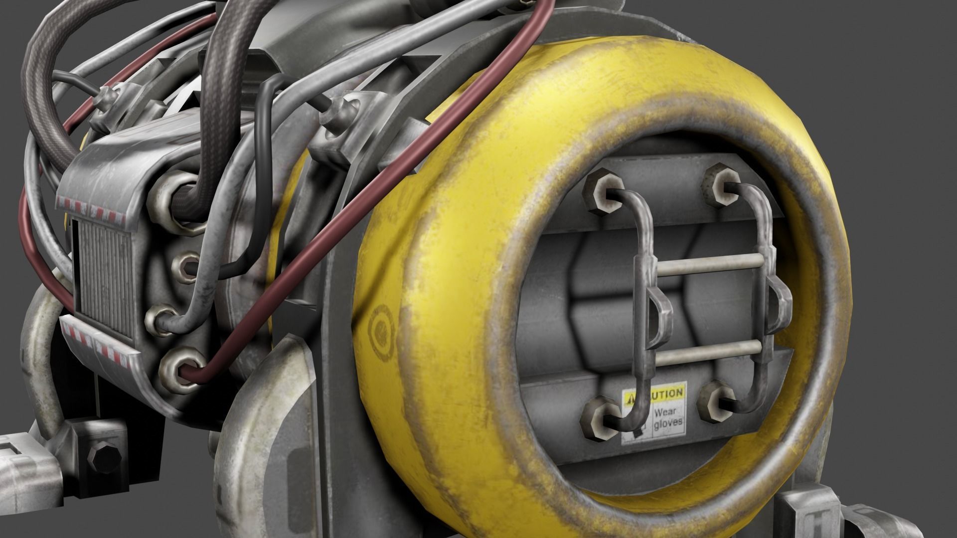 Sci FI Motor 3D Model  Low-poly 3D model_17