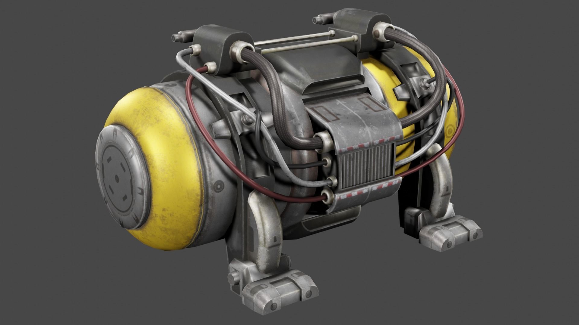 Sci FI Motor 3D Model  Low-poly 3D model_1