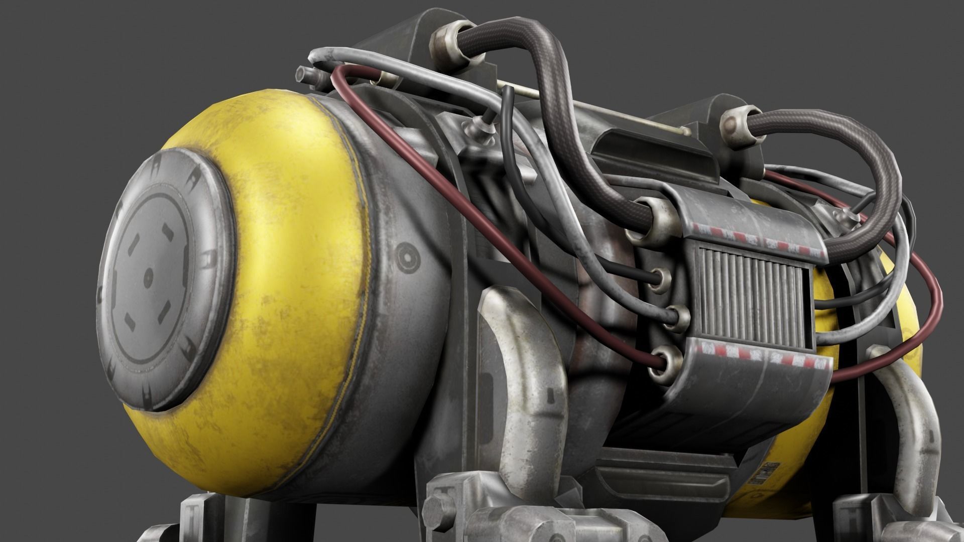 Sci FI Motor 3D Model  Low-poly 3D model_21