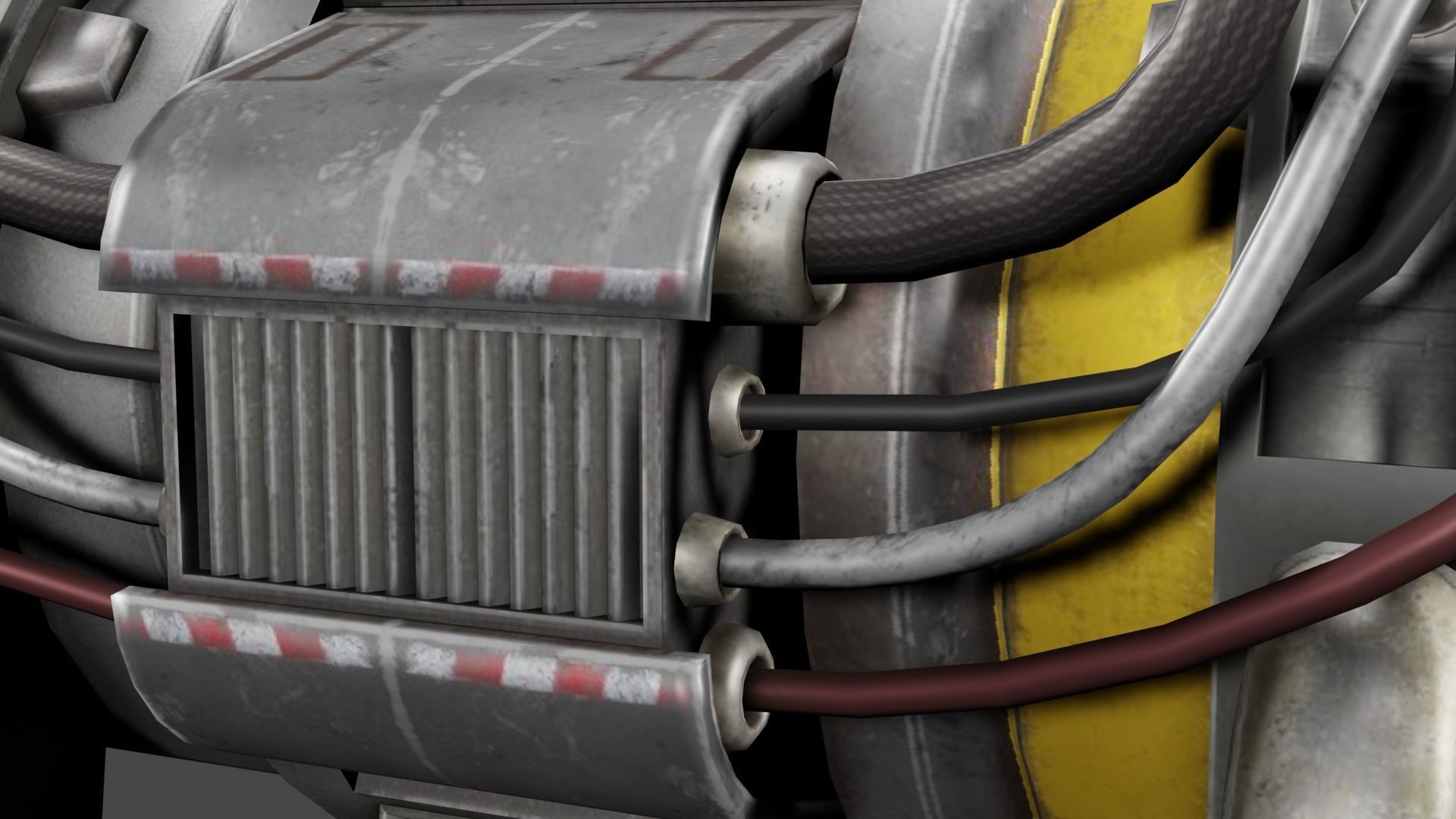 Sci FI Motor 3D Model  Low-poly 3D model_20