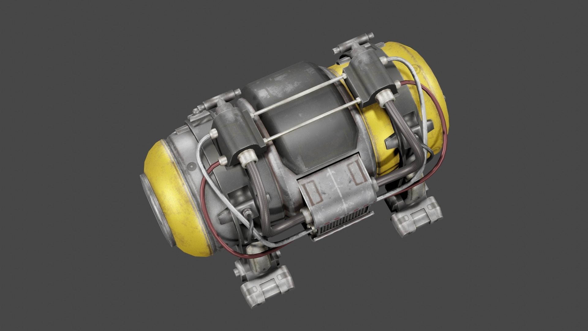 Sci FI Motor 3D Model  Low-poly 3D model_18