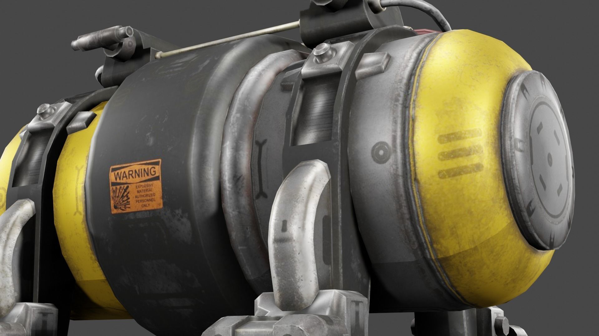 Sci FI Motor 3D Model  Low-poly 3D model_7