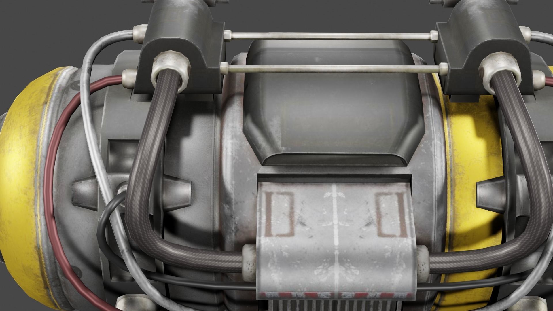 Sci FI Motor 3D Model  Low-poly 3D model_4