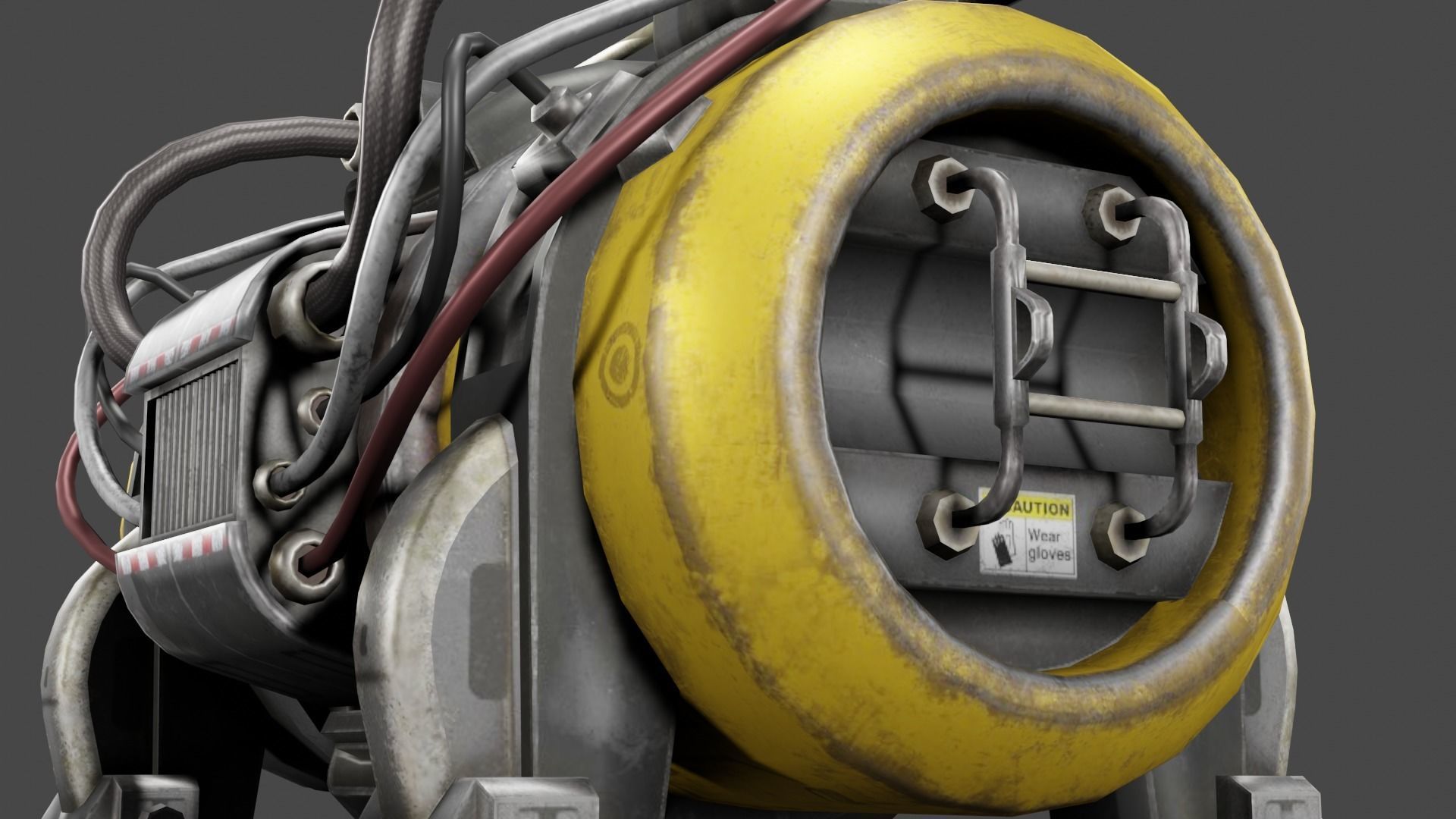 Sci FI Motor 3D Model  Low-poly 3D model_2