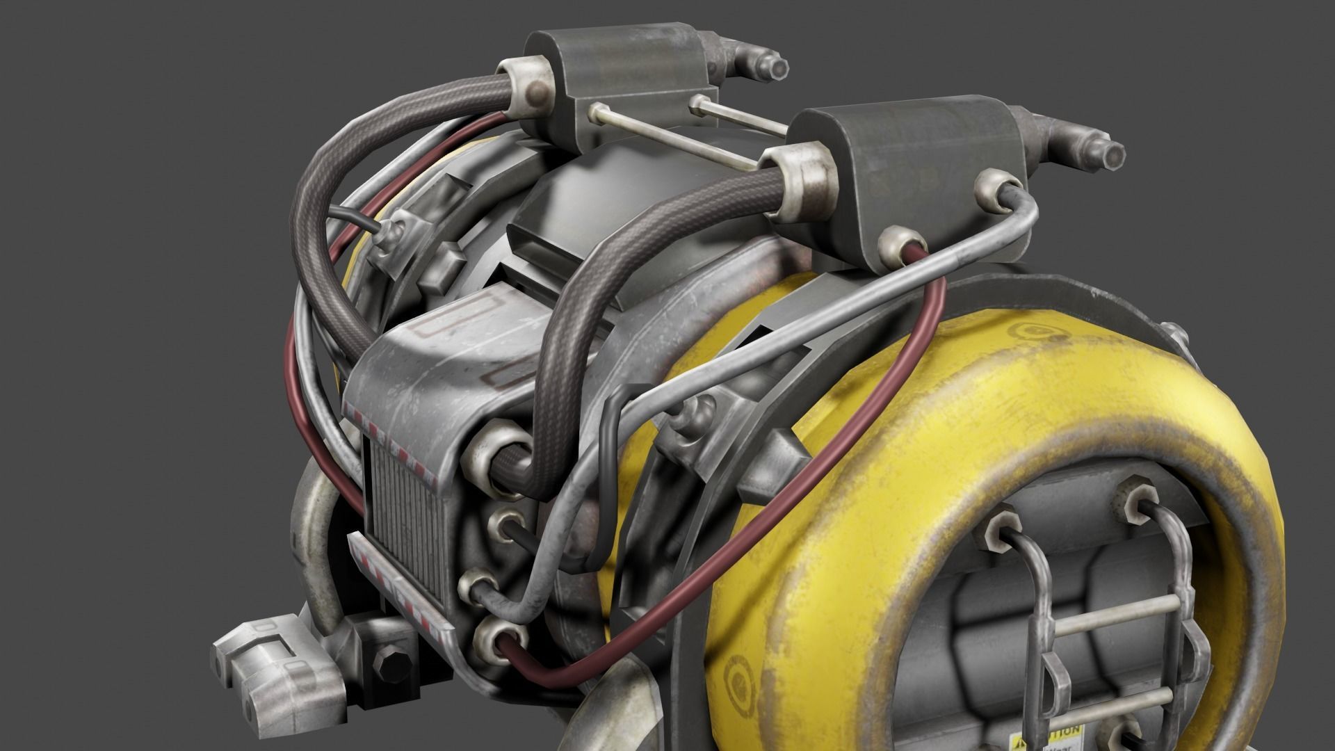 Sci FI Motor 3D Model  Low-poly 3D model_9