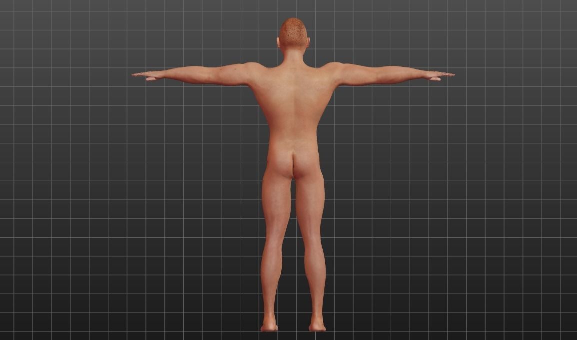 a 25 years old male model 3D model_1