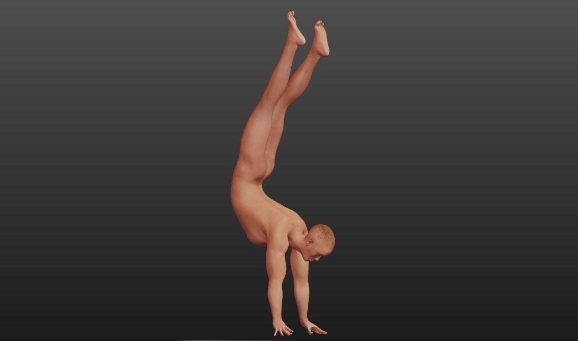 a 25 years old male model 3D model_3