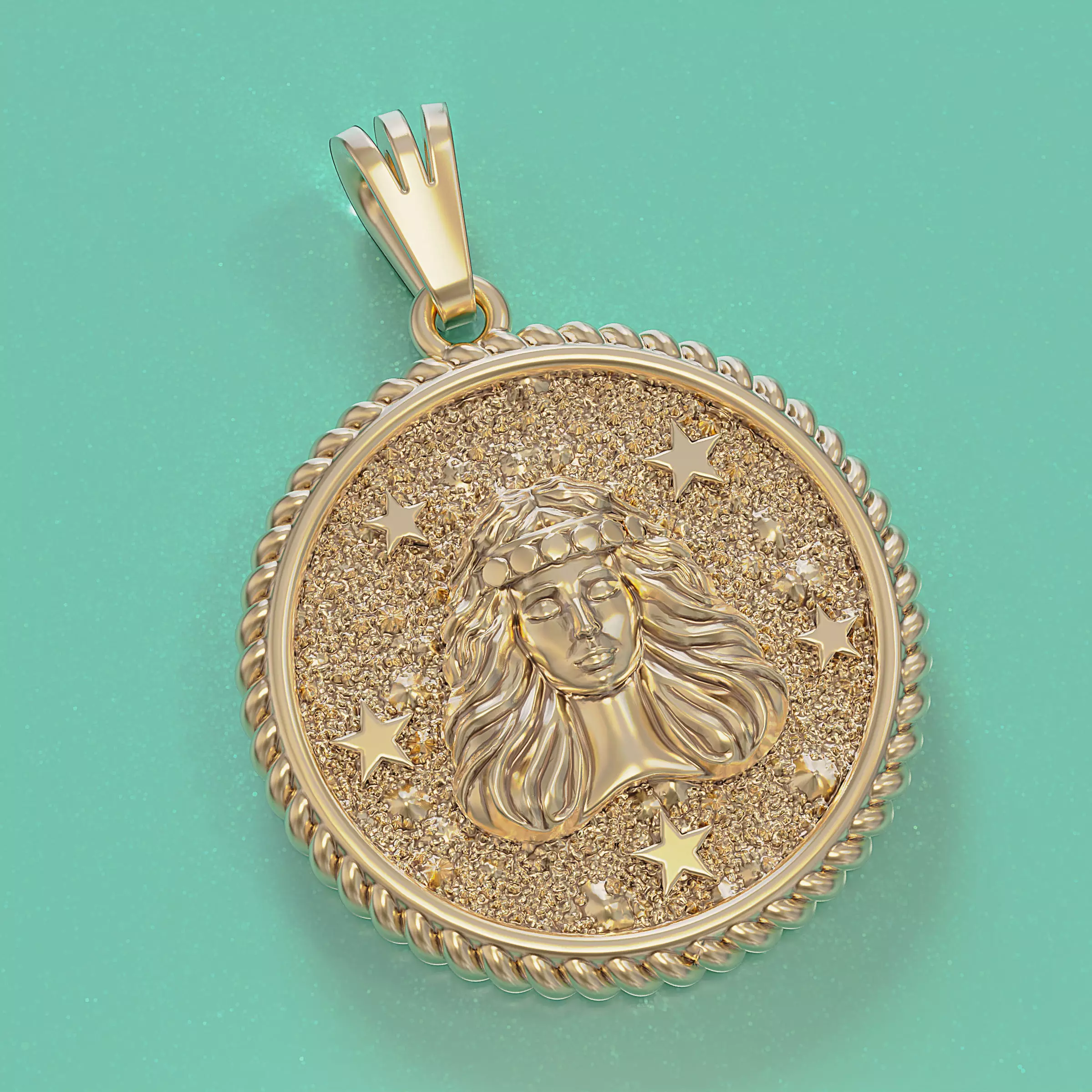 Horoscope Virgo pendant 3D print model
