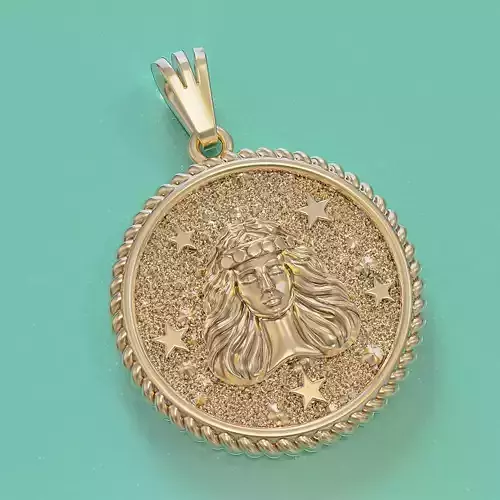 Horoscope Virgo pendant 3D print model