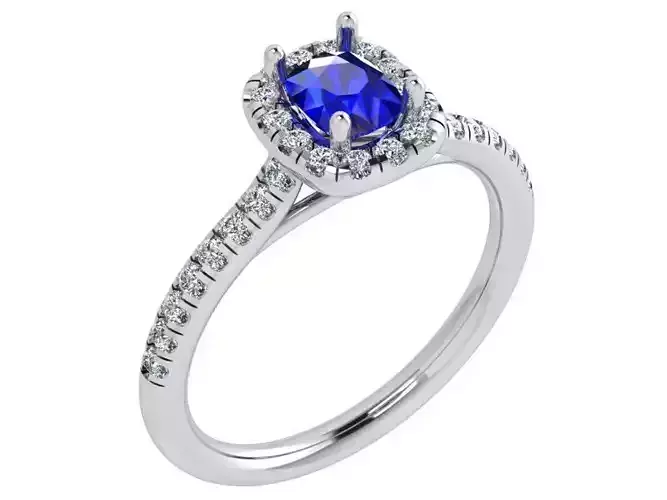 Cathedral Setting Halo Ring 4184