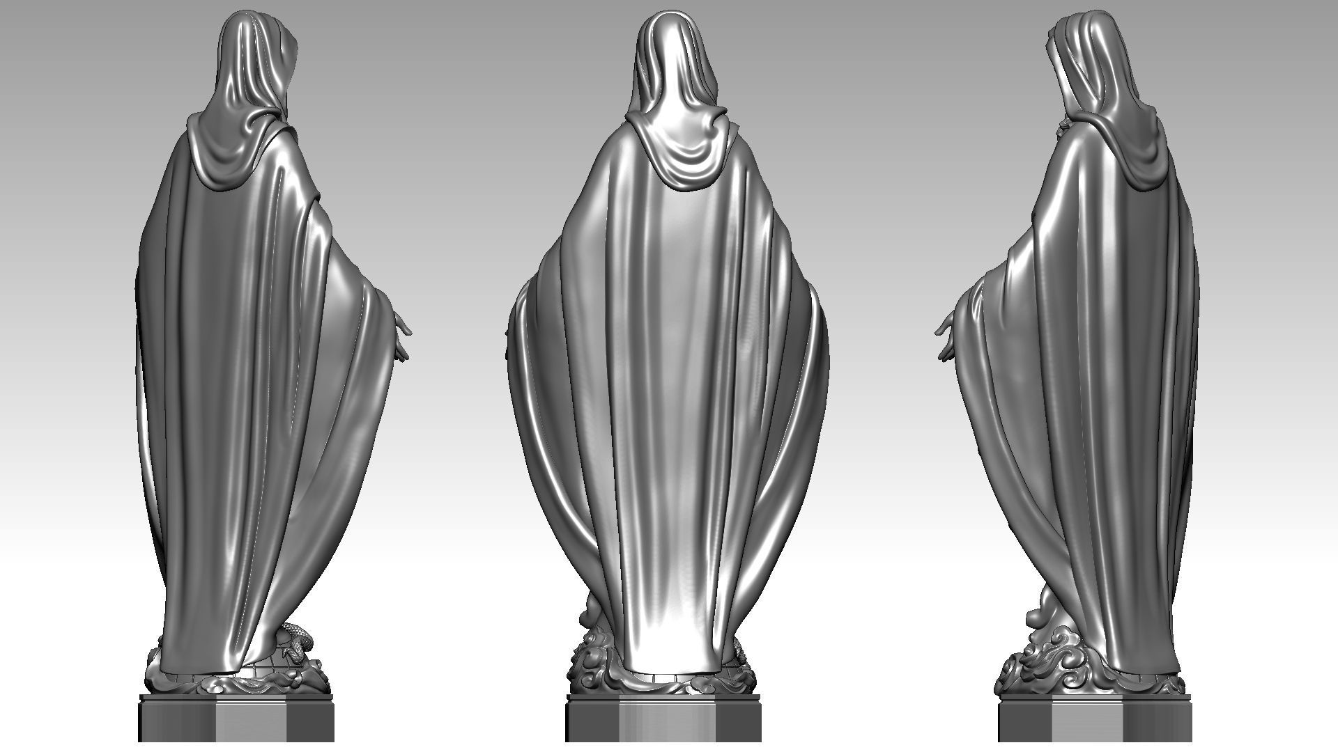Virgin Mary of Grace 3D print model_5