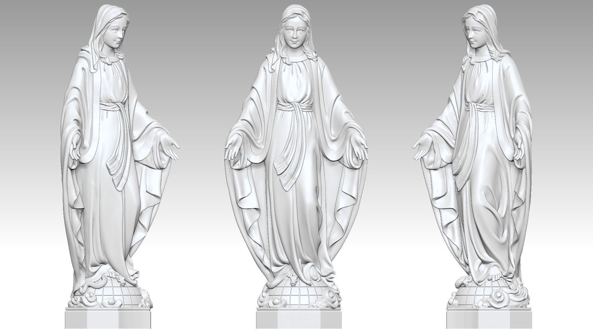 Virgin Mary of Grace 3D print model_13