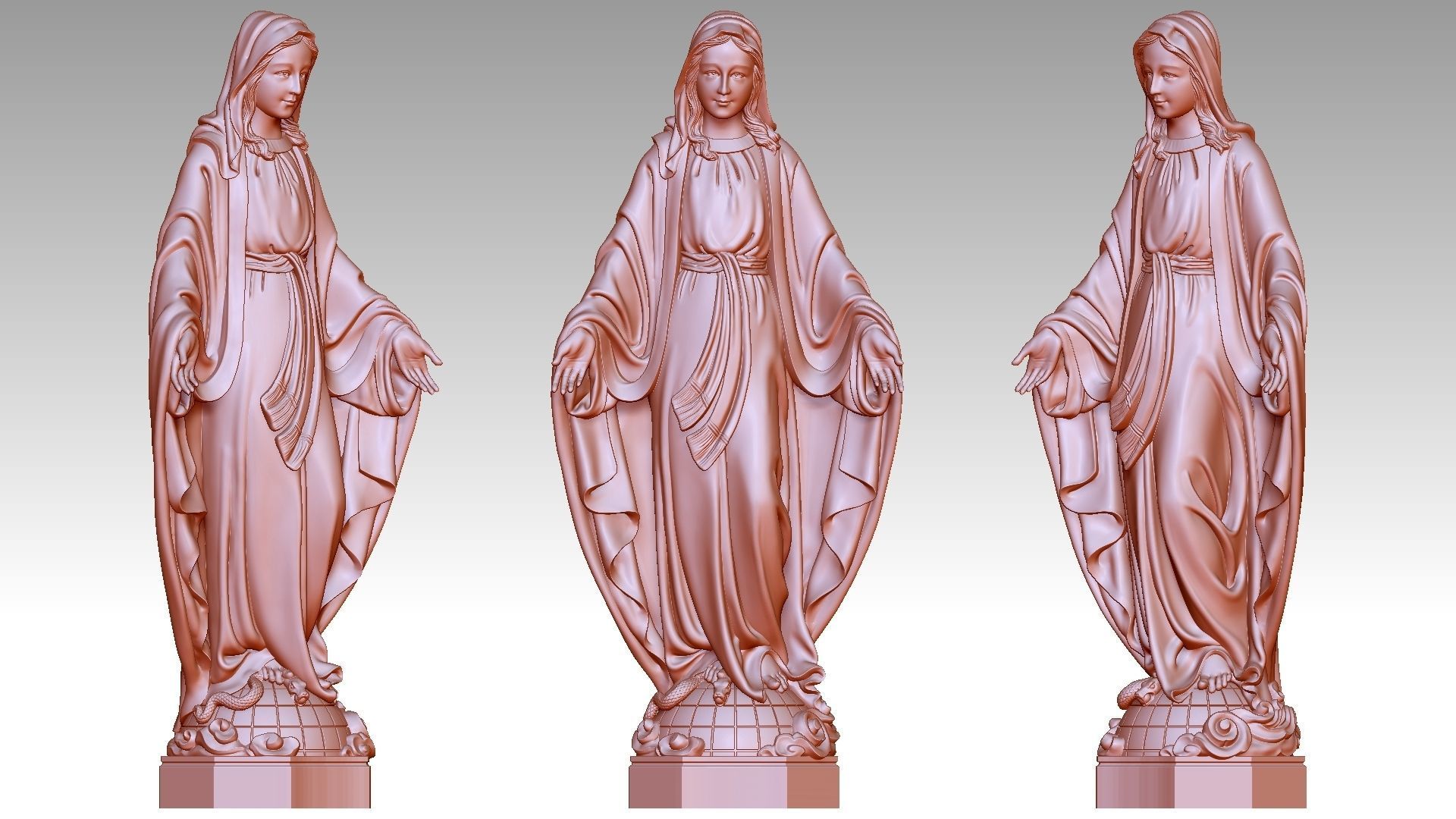 Virgin Mary of Grace 3D print model_12