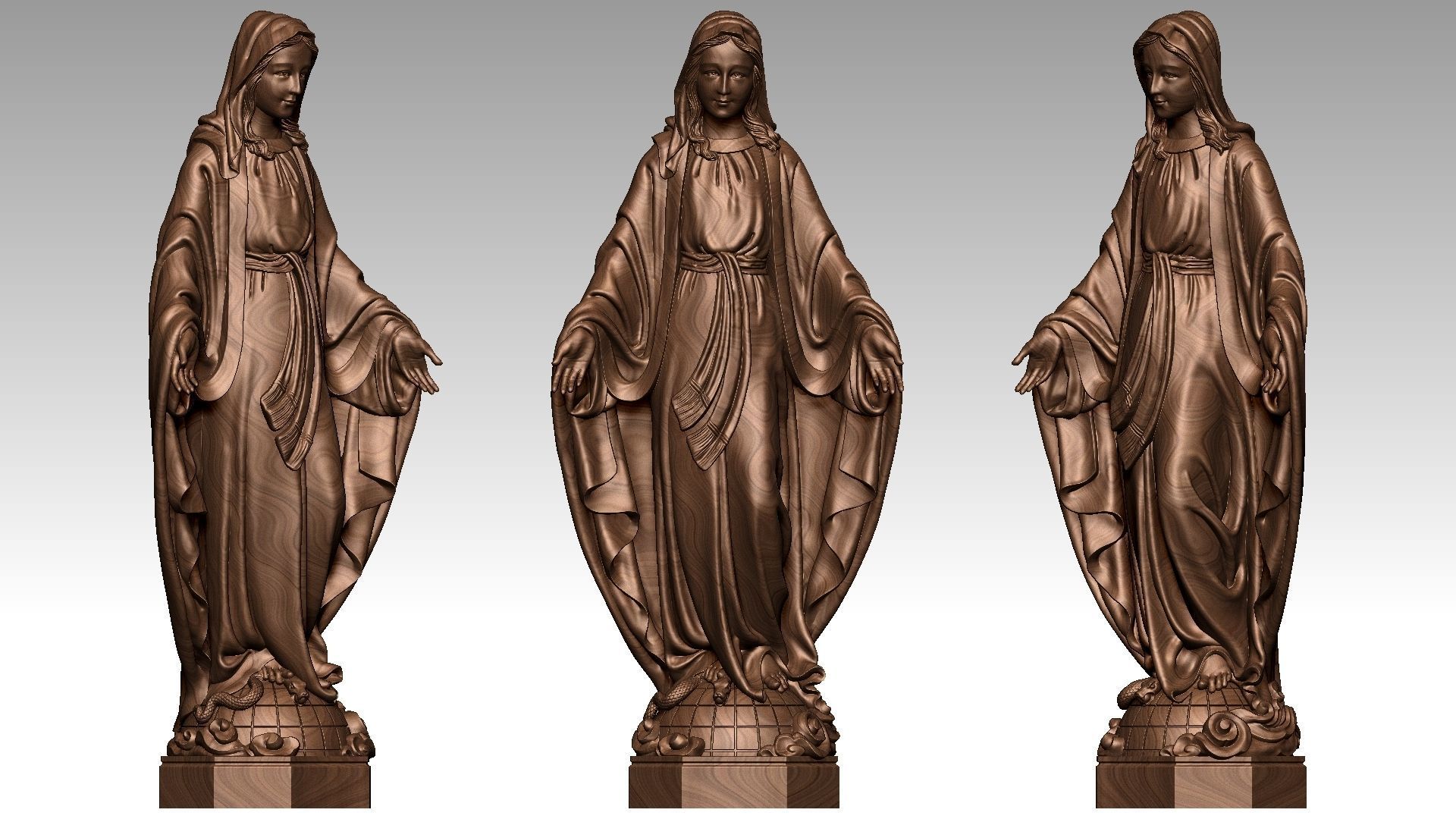 Virgin Mary of Grace 3D print model_14