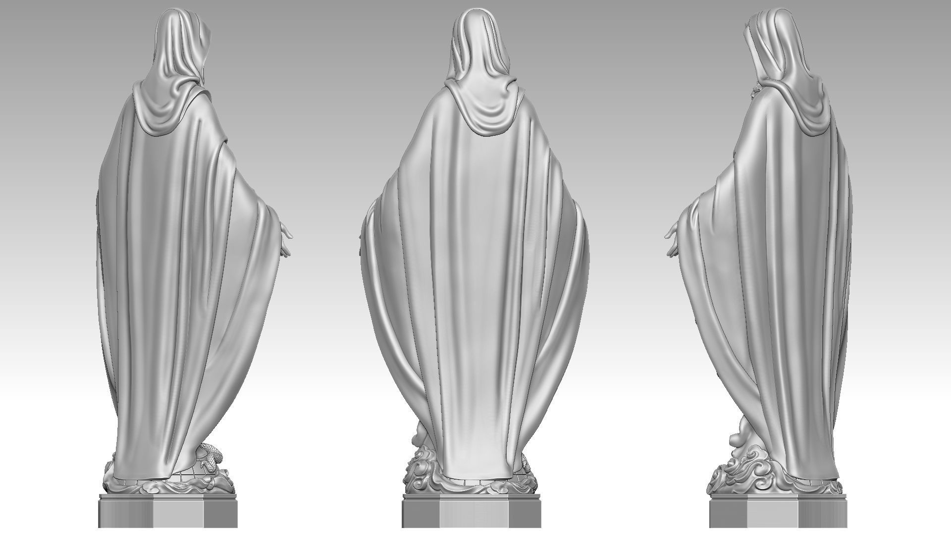 Virgin Mary of Grace 3D print model_6