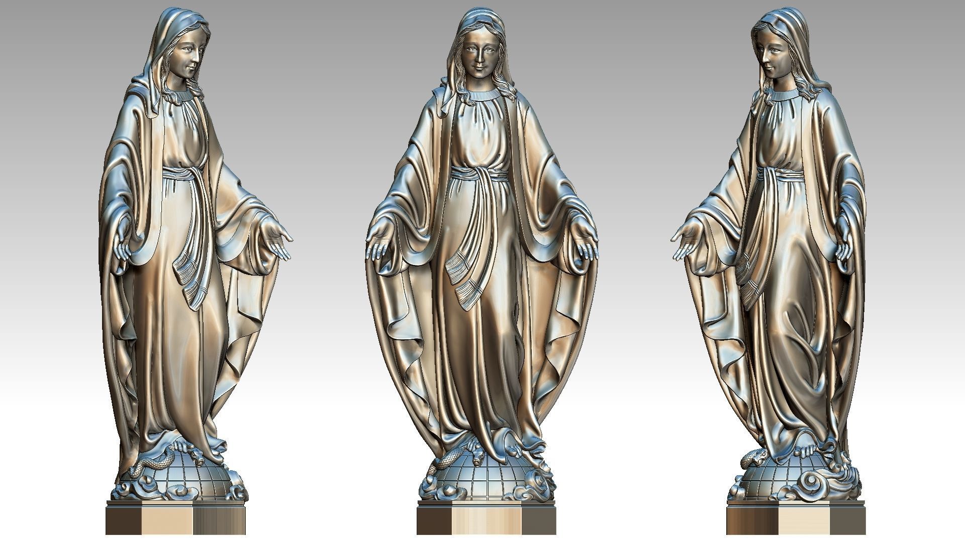 Virgin Mary of Grace 3D print model_7